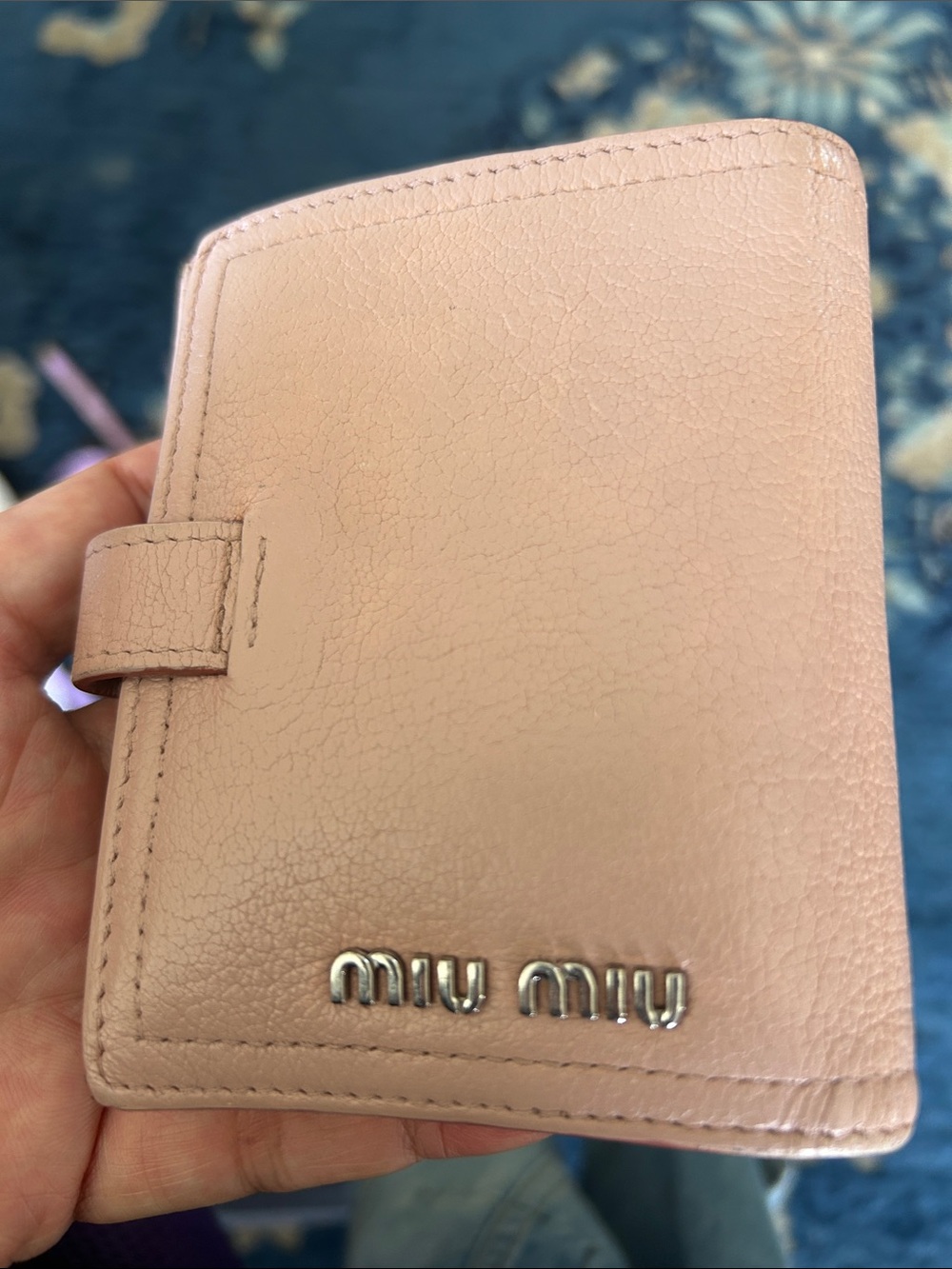 Miu Miu Compact Wallet with Crystal Button with silver hardware - Picture 8 of 8